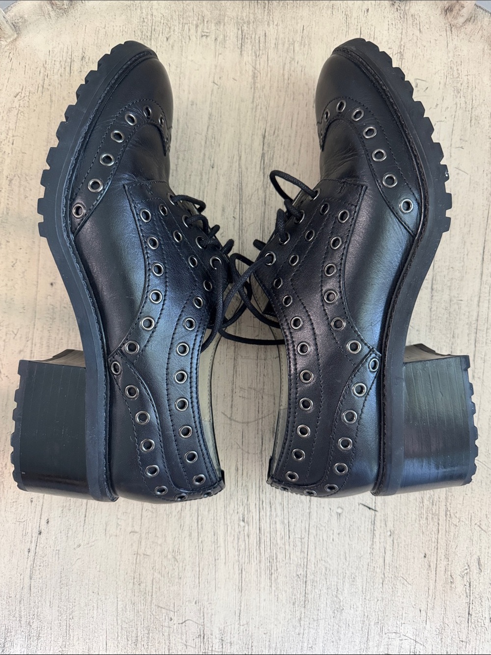 Michael Kors Edison Leather Lace-Up Brogues Oxfords - Picture 6 of 11